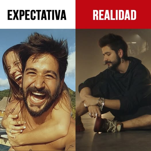 Sony Music Latin Facebook post: Camilo, “Como quiero pasar estos días vs. como estoy”